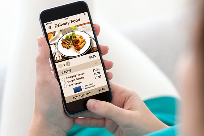 Mobile app for ordering food