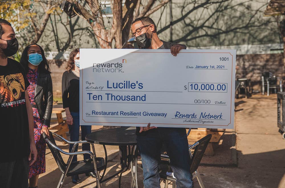 $50k Giveaway Winner Lucille's with $10k check