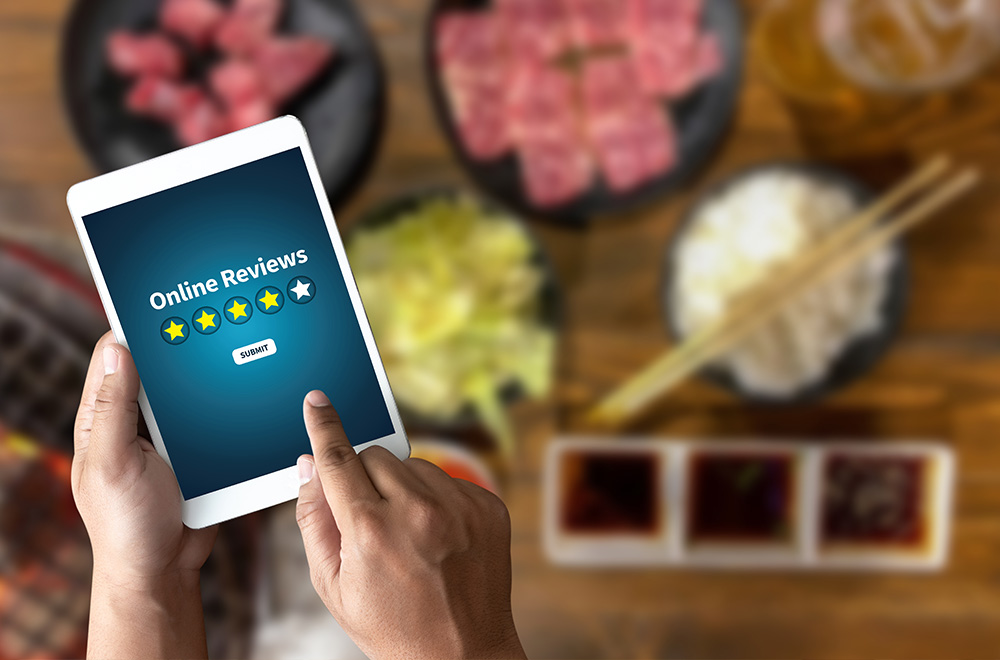 Restaurant customer reviews cover
